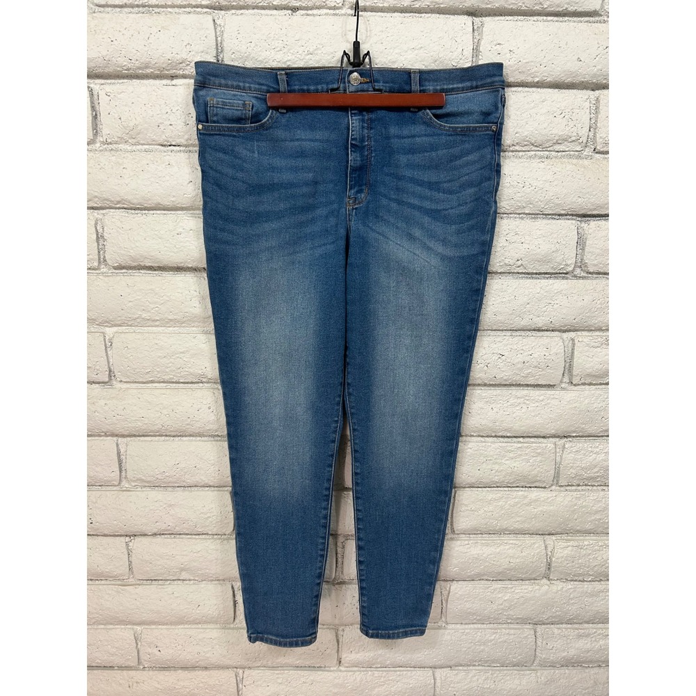 Nine West Jeans Womens 16 Medium Wash High Rise Perfect Skinny Denim Blue Pants